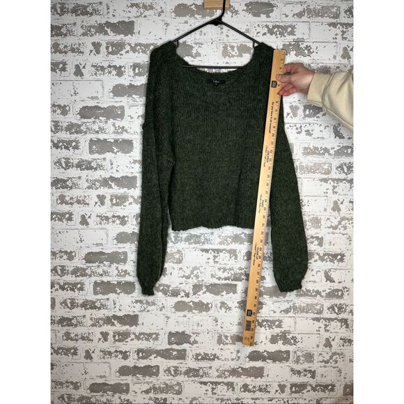 Lulus | women dark green knitted sweater - Picture 5 of 9